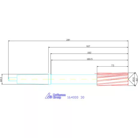 Holex Gépi dörzsár H7 30 mm
