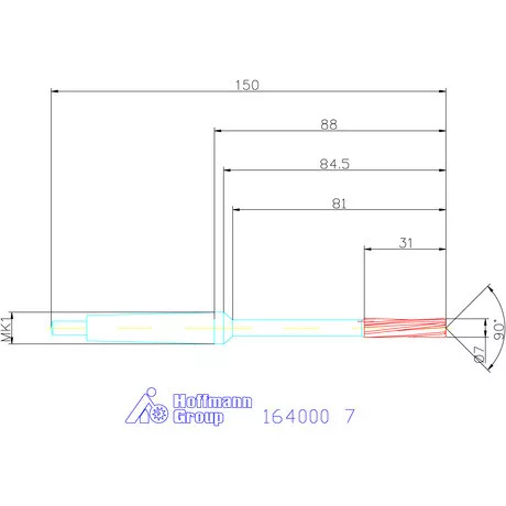 Holex Gépi dörzsár H7 7 mm