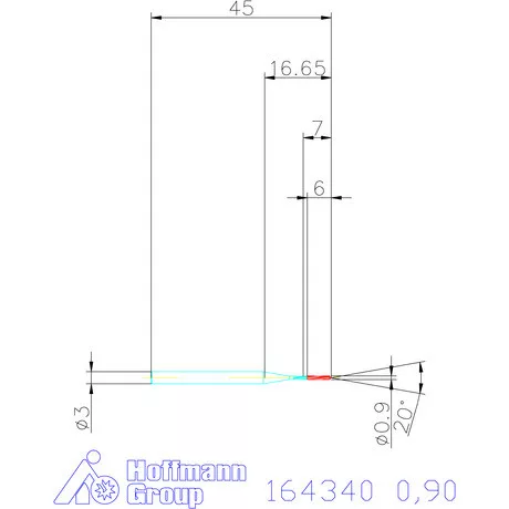 Garant VHM-NC gépi dörzsár 0,90 mm