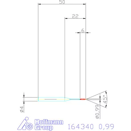 Garant VHM-NC gépi dörzsár 0,99 mm