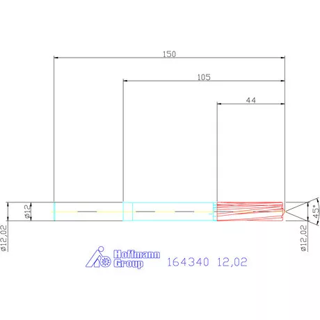 Garant VHM-NC gépi dörzsár 12,02 mm