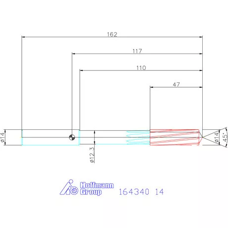 Garant VHM-NC gépi dörzsár 14 mm