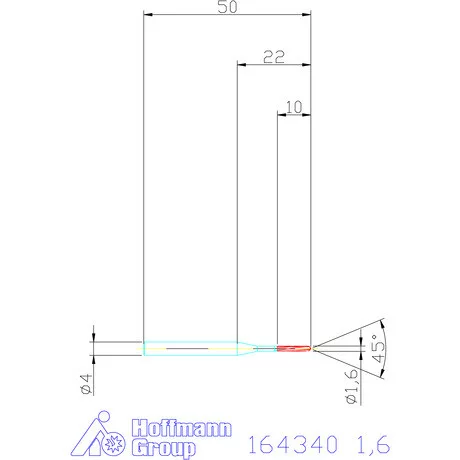 Garant VHM-NC gépi dörzsár 1,6 mm