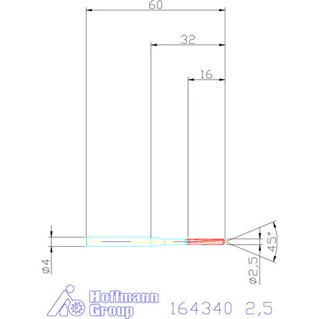 Garant VHM-NC gépi dörzsár 2,5 mm