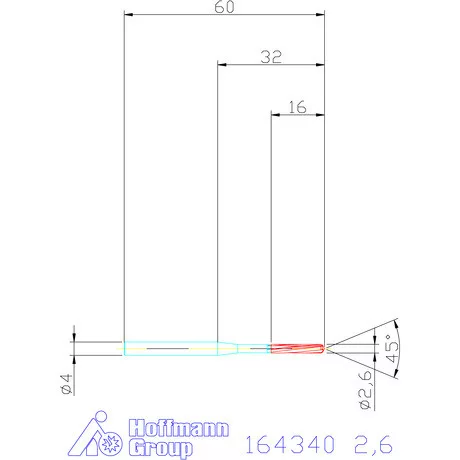 Garant VHM-NC gépi dörzsár 2,6 mm