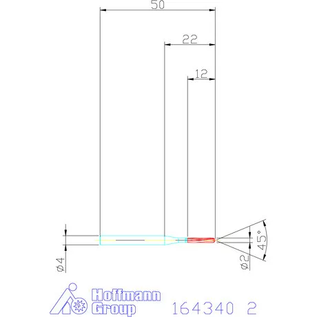 Garant VHM-NC gépi dörzsár 2 mm