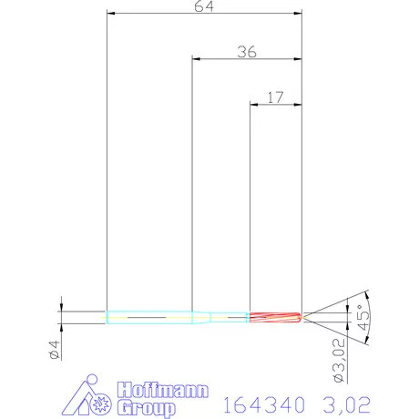 Garant VHM-NC gépi dörzsár 3,02 mm