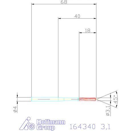 Garant VHM-NC gépi dörzsár 3,1 mm