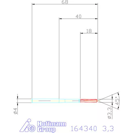 Garant VHM-NC gépi dörzsár 3,3 mm