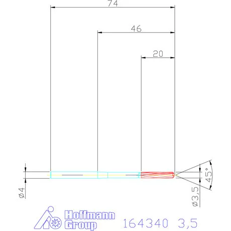 Garant VHM-NC gépi dörzsár 3,5 mm
