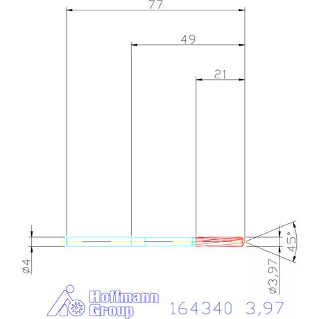 Garant VHM-NC gépi dörzsár 3,97 mm