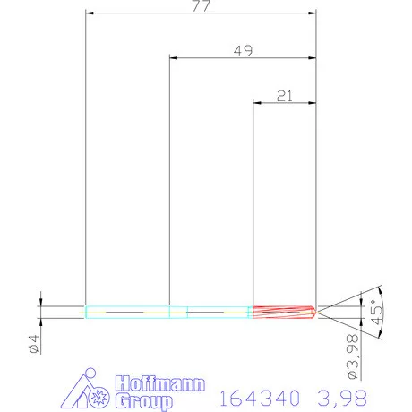 Garant VHM-NC gépi dörzsár 3,98 mm