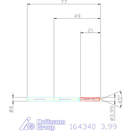 Garant VHM-NC gépi dörzsár 3,99 mm
