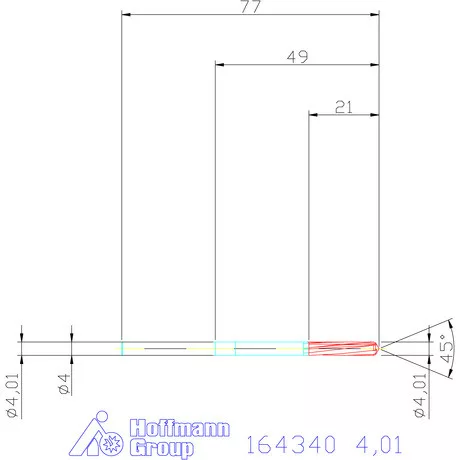 Garant VHM-NC gépi dörzsár 4,01 mm