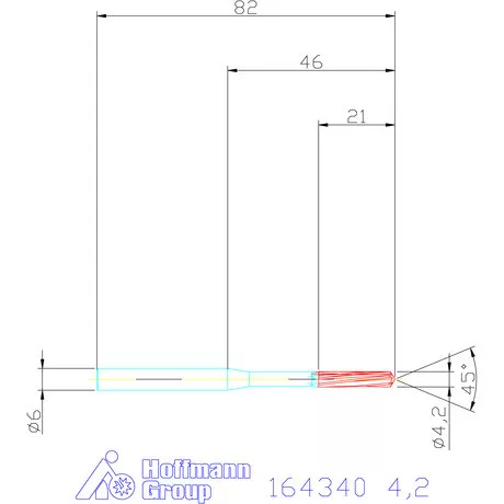 Garant VHM-NC gépi dörzsár 4,2 mm