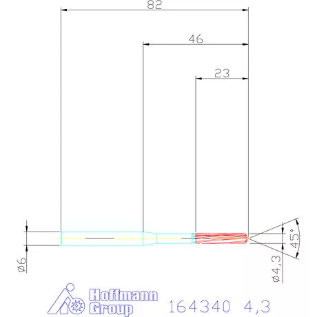 Garant VHM-NC gépi dörzsár 4,3 mm