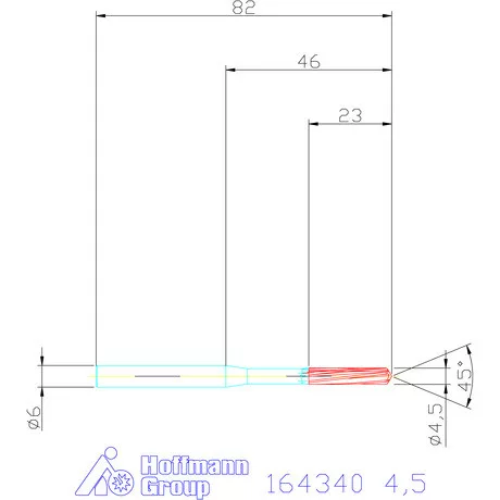 Garant VHM-NC gépi dörzsár 4,5 mm