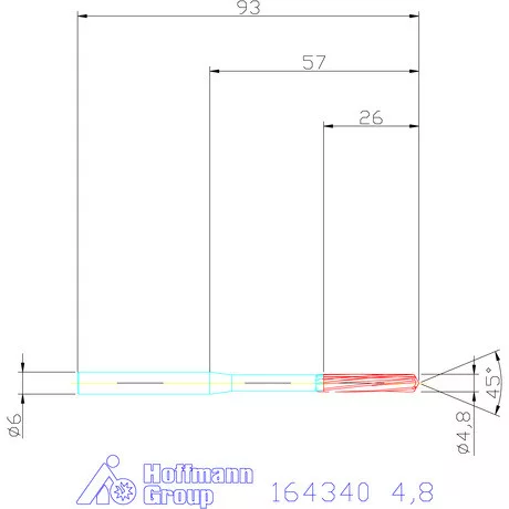 Garant VHM-NC gépi dörzsár 4,8 mm