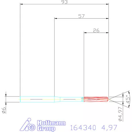 Garant VHM-NC gépi dörzsár 4,97 mm