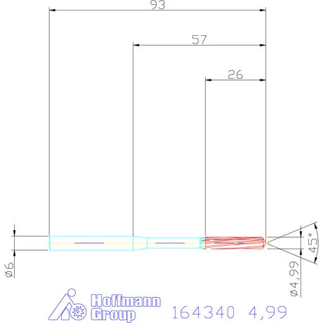Garant VHM-NC gépi dörzsár 4,99 mm