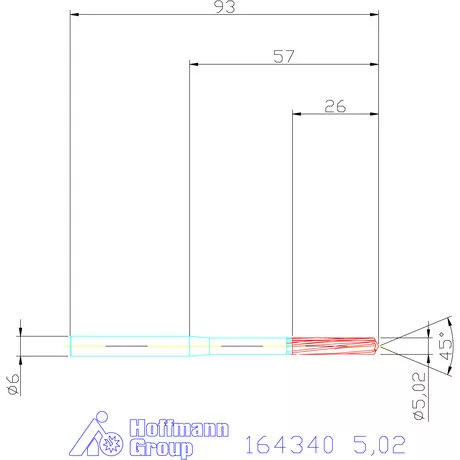 Garant VHM-NC gépi dörzsár 5,02 mm