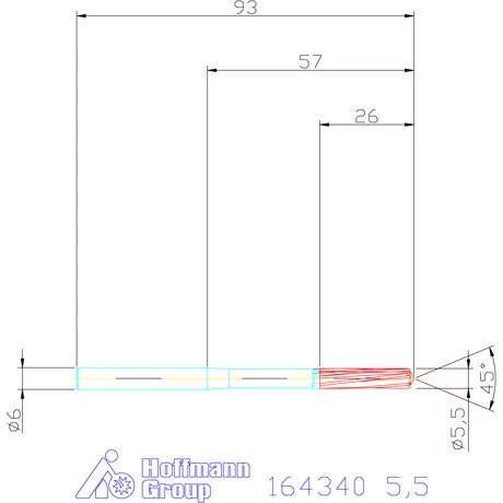 Garant VHM-NC gépi dörzsár 5,5 mm