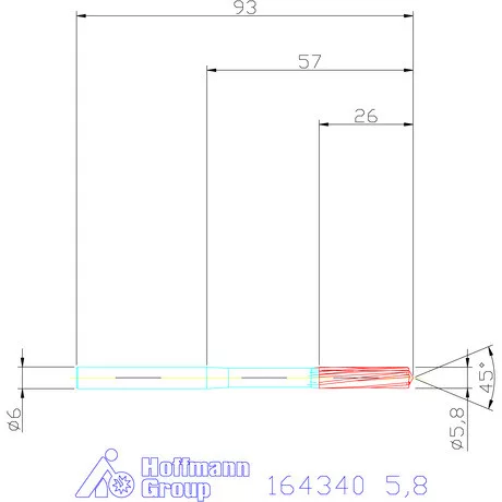 Garant VHM-NC gépi dörzsár 5,8 mm