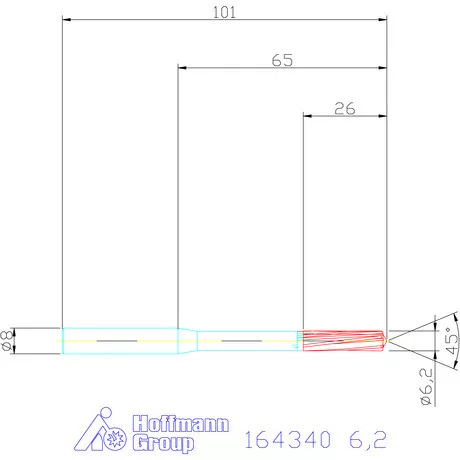 Garant VHM-NC gépi dörzsár 6,2 mm