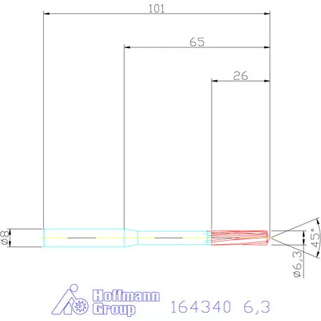 Garant VHM-NC gépi dörzsár 6,3 mm