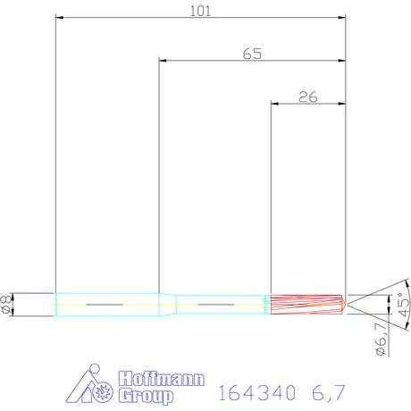 Garant VHM-NC gépi dörzsár 6,7 mm