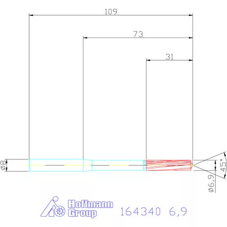 Garant VHM-NC gépi dörzsár 6,9 mm