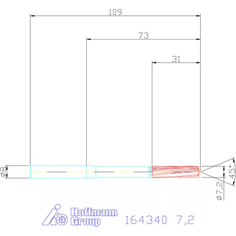 Garant VHM-NC gépi dörzsár 7,2 mm