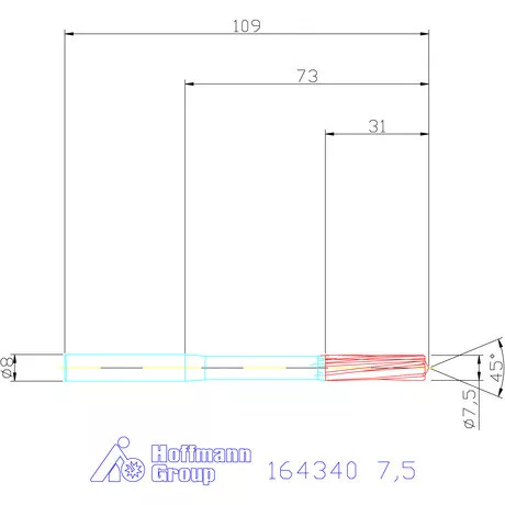 Garant VHM-NC gépi dörzsár 7,5 mm