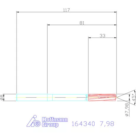 Garant VHM-NC gépi dörzsár 7,98 mm