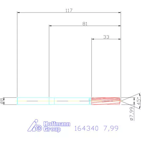 Garant VHM-NC gépi dörzsár 7,99 mm