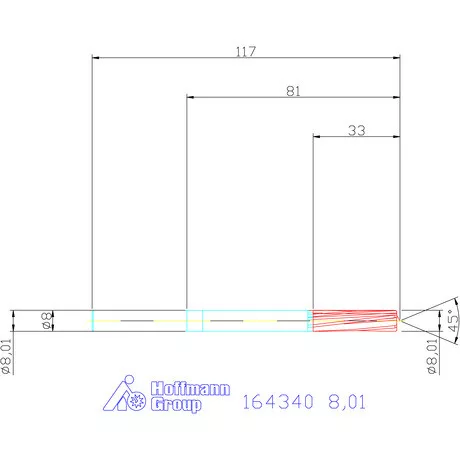 Garant VHM-NC gépi dörzsár 8,01 mm