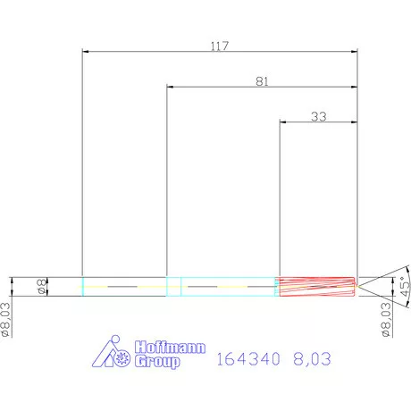 Garant VHM-NC gépi dörzsár 8,03 mm
