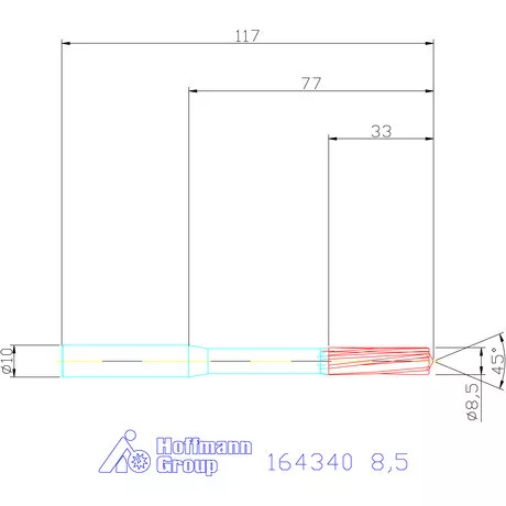 Garant VHM-NC gépi dörzsár 8,5 mm