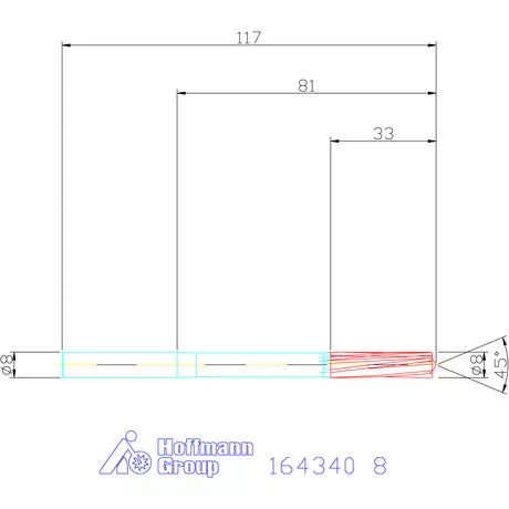 Garant VHM-NC gépi dörzsár 8 mm