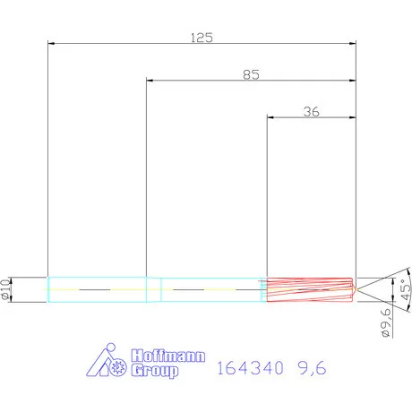 Garant VHM-NC gépi dörzsár 9,6 mm