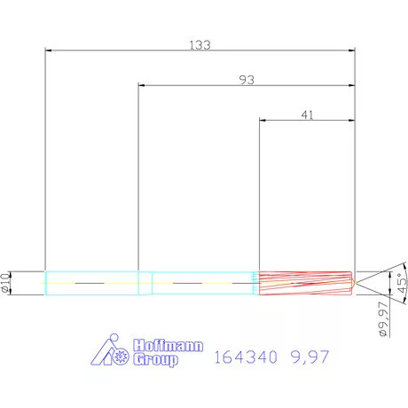 Garant VHM-NC gépi dörzsár 9,97 mm