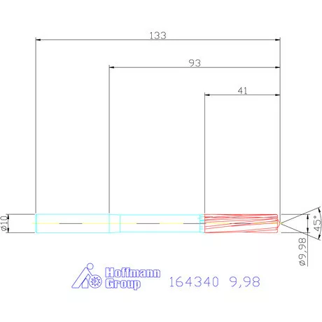 Garant VHM-NC gépi dörzsár 9,98 mm