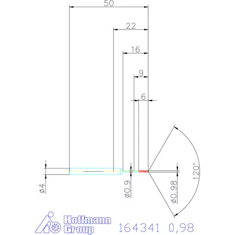 Garant VHM-NC gépi dörzsár 0,98 mm