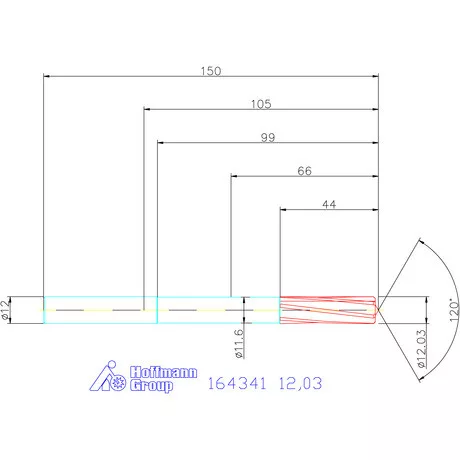 Garant VHM-NC gépi dörzsár 12,03 mm