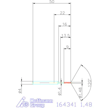 Garant VHM-NC gépi dörzsár 1,48 mm