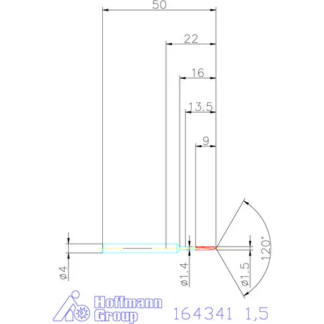 Garant VHM-NC gépi dörzsár 1,5 mm