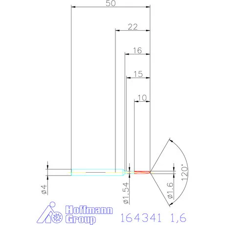 Garant VHM-NC gépi dörzsár 1,6 mm