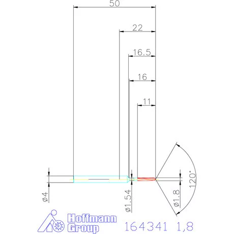 Garant VHM-NC gépi dörzsár 1,8 mm