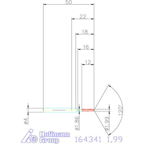 Garant VHM-NC gépi dörzsár 1,99 mm
