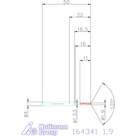 Garant VHM-NC gépi dörzsár 1,9 mm